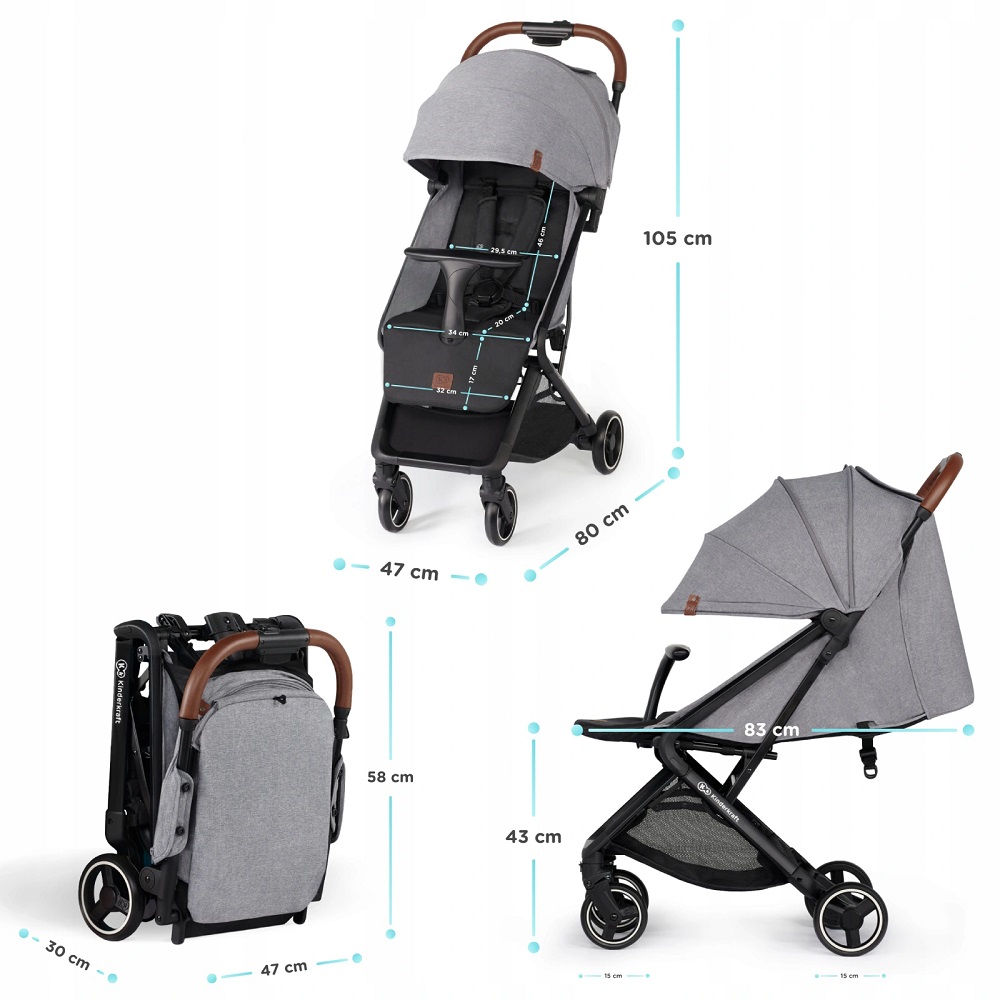 kinderkraft wózek grey